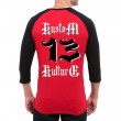 Dragstrip Clothing Americana Baseball top Red/Black Kustom Kulture